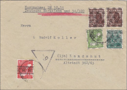BiZone:  Nachnahme Brief Von München Nach Landshut - Briefe U. Dokumente