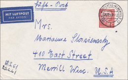 Luftpostbrief Von Wuppertal 1960 Nach USA - Briefe U. Dokumente