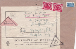 Päckchen Nachnahme - Adressauschnitt Von Würzburg Nach Speyer 1952 - Storia Postale