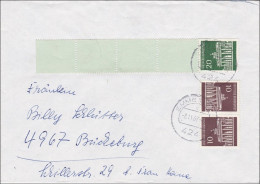 Brief Aus Emmerich Mit Rollenendstreifen 1967 - Covers & Documents