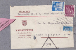 Nachnahme Päckchen - Adressauschnitt Von Konstanz Nach Speyer - Lettres & Documents