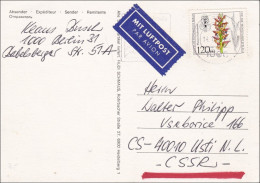 Postkarte Fernschach - Berlin CSSR Luftpost - Cartas & Documentos