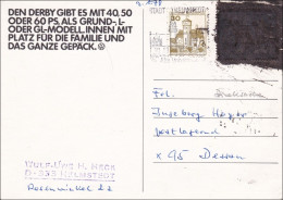 Postkrieg Helmstedt - Derby Kfz Ansichtskarte Nach Dessau - Cartas & Documentos
