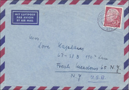 Luftpostbrief Von Hannover Nach USA 1958 - Brieven En Documenten