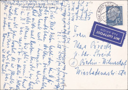 Ansichtskarte Als Luftpost Von Nürnberg Nach Berlin 1958 - Cartas & Documentos