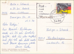 Ganzsache: Postkarte PSo4 Von Hessisch Lichtenau 1974 - Lettres & Documents