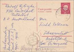 Ganzsache:  P40A Von Radolfzell Nach Österreich 1964 - Lettres & Documents