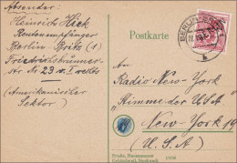 Postkarte 1949 Nach USA - Briefe U. Dokumente