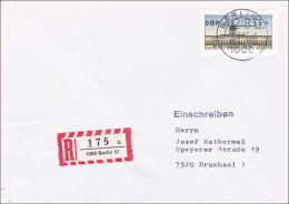 Einschreiben Berlin 1987 Nach Bruchsal - 280 Automatenmarke - Storia Postale