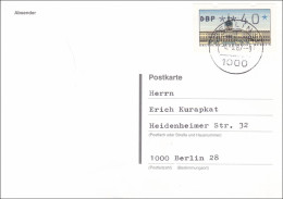 Postkarte 1987 - Automatenmarke - Storia Postale