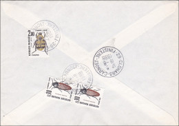 Brief 1988 Nach Frankreich Mit Nachporto, Käfer - Cartas & Documentos