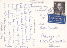 Ansichtskarte Hotel Kempinski 1954 Als Luftpost Nach USA - Storia Postale