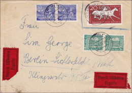Eilboten Brief Nach Lichtenfelde 1956 - Lettres & Documents