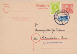 Ganzsache Von Hannover Nach Gelsenkirchen 1954 - Briefe U. Dokumente