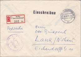 Postsache Einschreiben 1956 Nach Lank - Brieven En Documenten