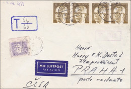 Brief Als Luftpost Mit MeF Nach Prag Mit Nachgebühr 1971 - Covers & Documents