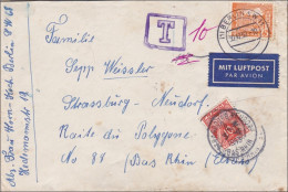 Luftpostbrief Von Berlin Nach Frankreich 1952 - Brieven En Documenten