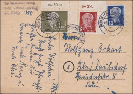 DDR:  1950: Ansichtskarte Berliner Dom - Eckrand Marken - Storia Postale