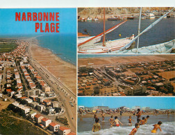 NARBONNE PLAGE .  CP Multivues . - Narbonne
