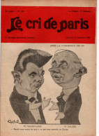 LE CRI DE PARIS . Revue Complète N° 1644  Dimanche 2O Spetembre 1928 - 1900 - 1949