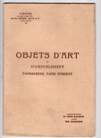 VENTE HOTEL DROUOT Du 3 Mars 1914 .  Objets D'Art Ameublement Tapisseries Tapis D'Orient BAUDOIN MANNHEIM - Programme