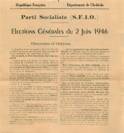 Election Assemblée Nationale Constituante . Ardèche . Liste Parti Socialiste SFIO - Non Classés