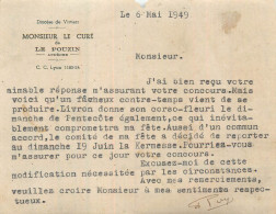 LE POUZIN . Lettre De Mr Le Curé 6 Mai 1949 - Altri & Non Classificati
