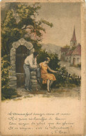 Jeune COUPLE . Illustration ( RIMAULT ? RAMAULST ?) . Vers Victor Hugo - Autres & Non Classés