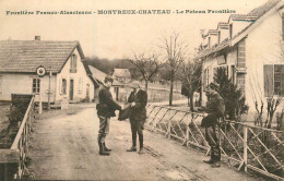 MONTREUX CHÂTEAU . Le Poteau Frontière . Franco-Alsacienne . CPA Animée - Otros & Sin Clasificación