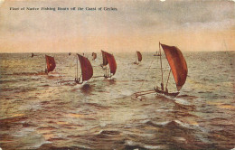 CEYLON . Fleet Of Native Fishing Boats Off Tje Coast Of Ceylon . - Sri Lanka (Ceylon)