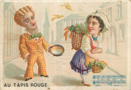 Carte AU TAPIS ROUGE à Paris .  Illustration Au Recto - Visiting Cards