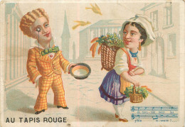 Carte AU TAPIS ROUGE à Paris .  Illustration Au Recto - Cartes De Visite