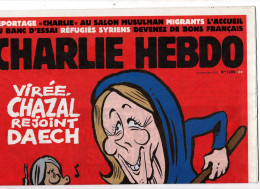 CHARLIE HEBDO N° 1208 . Spetembre 2015 - Humour