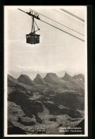 AK Säntis, Schwebebahn Mit Blick Auf Churfirsten  - Funiculares