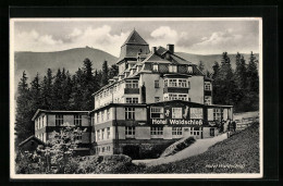 AK Brückenberg, Hotel Waldschloss  - Schlesien