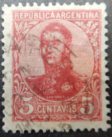 Argentinië Argentinia 1908 1909 (4) General San Martin - Oblitérés