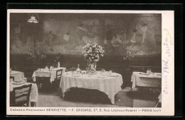 CPA Paris, Crémerie-Restaurant Henriette, F. Grisard, 5, Rue Léopold-Robert  - Cafés, Hoteles, Restaurantes