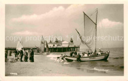 72642919 Ahlbeck Ostseebad Seebruecke Strand Segelboot Heringsdorf Insel Usedom - Sonstige & Ohne Zuordnung