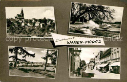 72642896 Waren Mueritz Ortsansicht Mit Kirche Strassenpartie Brandung Mueritz Me - Waren (Müritz)