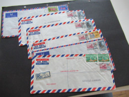 Asien Malaysia 1963 / 1964 Air Mail Luftpost 6 Belege 1x Registered Kuala Lumpur A Abs. Guenter Linau Police Co-operativ - Maleisië (1964-...)
