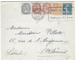 Affranchissement Multiple Sur Lettre De PARIS à ORLEANS - Cad 20 XII 1933 - Flamme Texte SPA - Cartas & Documentos
