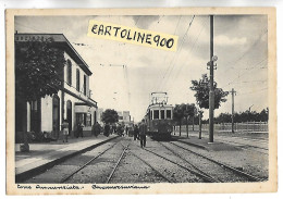 Campania-torre Annunziata Circunvesuviana Stazione Ferroviaria Veduta Treno In Sosta Viaggiatori Binari Animata Anni 40 - Torre Annunziata