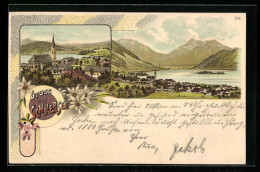 Lithographie Schliersee, Gesamtansicht, Teilansicht Mit Kirche  - Schliersee