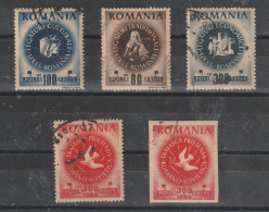 1946 - Amitie Roumano-sovietique Mi 1008A/1011A/B - Gebruikt