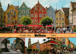 72641413 Weilheim Oberbayern Marienplatz Saeule Fussgaengerzone Altstadt Strasse - Weilheim