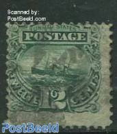 United States Of America 1869 12c Green, Used, Used Stamps, Transport - Ships And Boats - Gebruikt