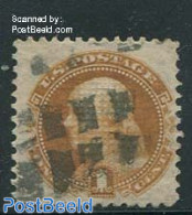 United States Of America 1869 1c Ocre, Used, Used Stamps - Oblitérés