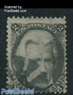 United States Of America 1861 2c Black, With Grill, Used, Used Stamps - Used Stamps