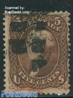 United States Of America 1861 5c Brown, Used, Used Stamps - Used Stamps