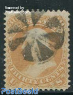 United States Of America 1861 30c Orange, Used, Used Stamps - Usados